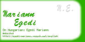 mariann egedi business card